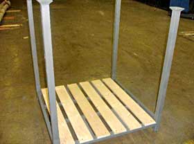 WPR portable stacking west point stacker assembled wood pallet